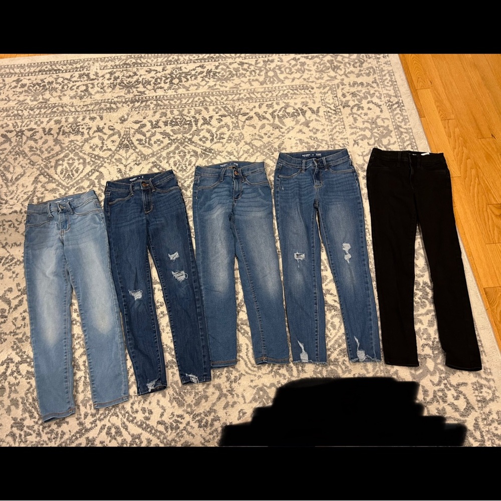 5 Pairs Old Navy Ballerina Jeggings Skinny Jeans Girls 10